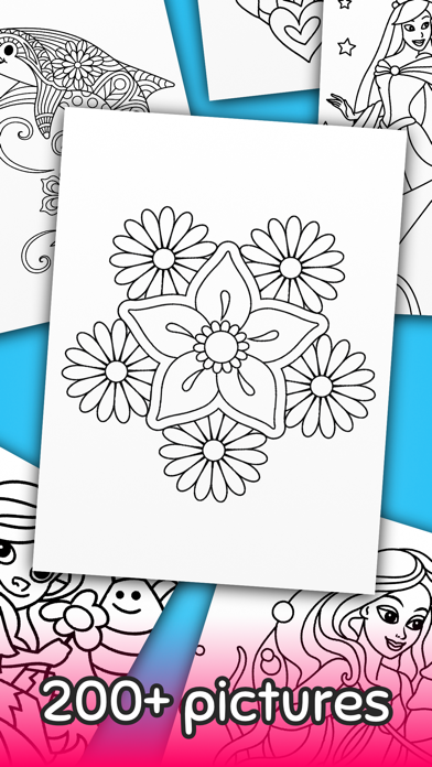 Coloring book 4 girls Screenshot
