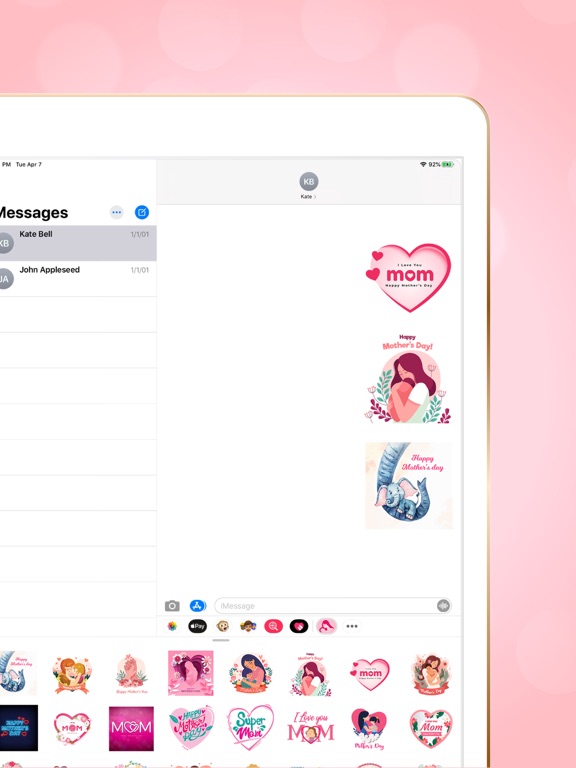 Screenshot #6 pour Happy Mother's Day Stickers.