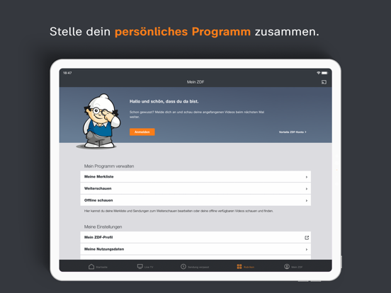 ZDFmediathek iPad app afbeelding 5