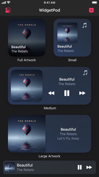 WidgetPod is a highly customizable Now Playing widget for Apple