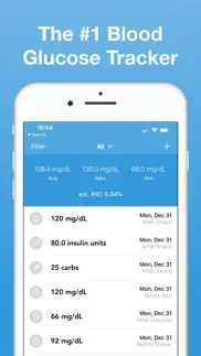 glucose blood sugar tracker iphone screenshot 1