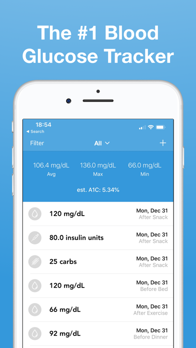 Screenshot #1 pour Glucose - Traqueur de glycémie