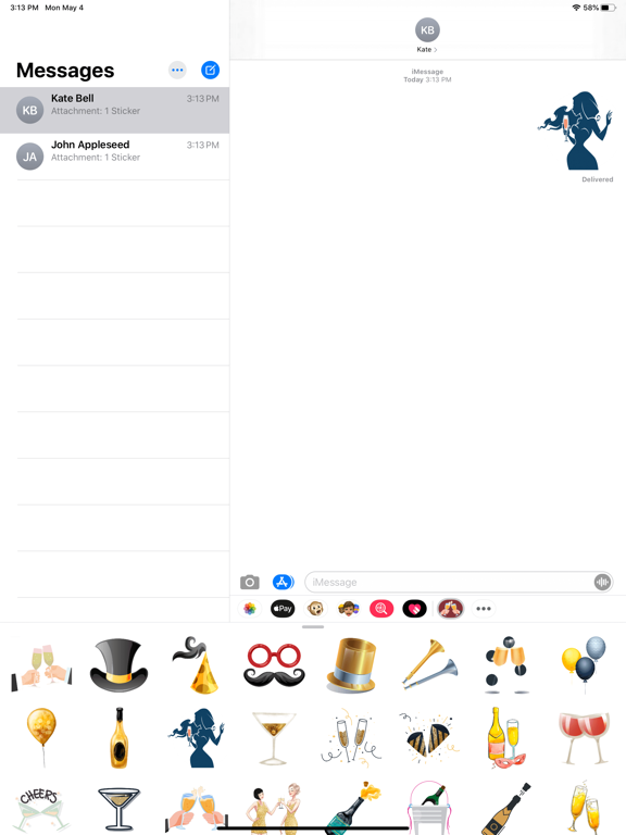 Screenshot #4 pour Party Champagne Stickers