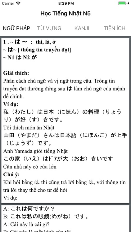 Học Tiếng Nhật N5