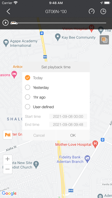 eTrack GPS Screenshot
