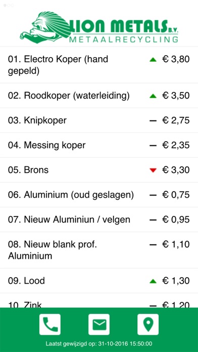 Lion Metals Metaalrecycling Screenshot