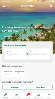 frontier airlines iphone screenshot 1