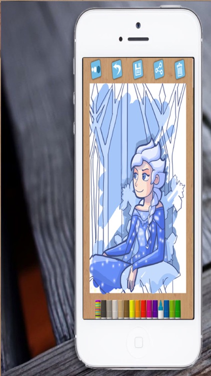 Coloring book ice princess screenshot-3