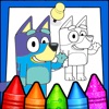 Icon Glitter bluey Coloring Pages!