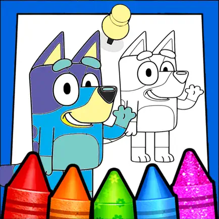 Glitter bluey Coloring Pages! Cheats