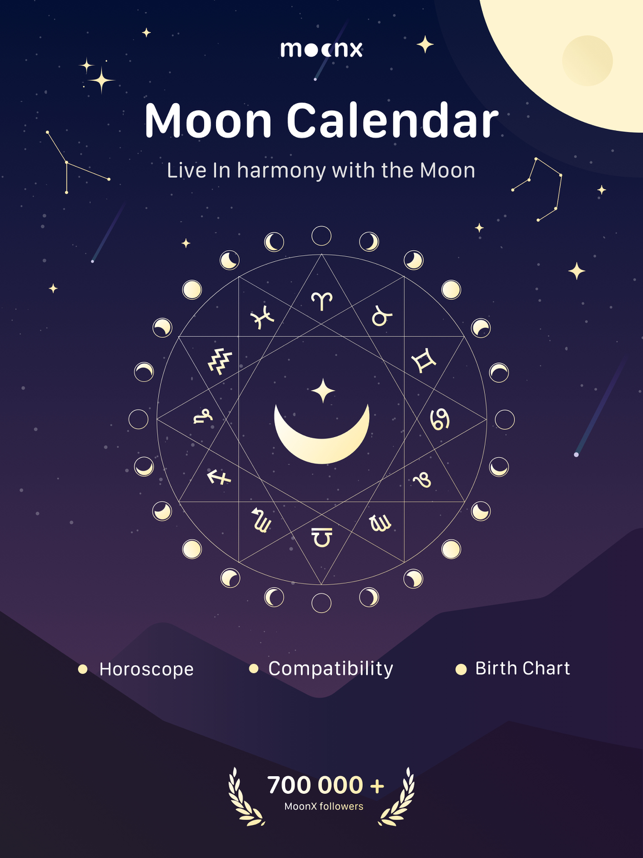 ‎MoonX: Calendrier lunaire Capture d'écran