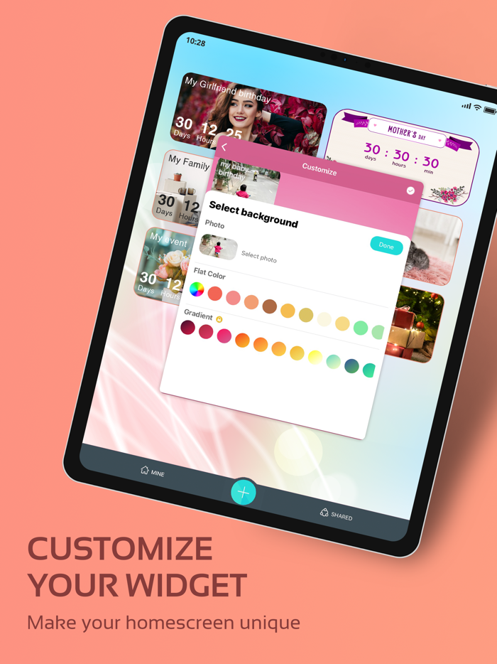 Countdown Widget and Timers