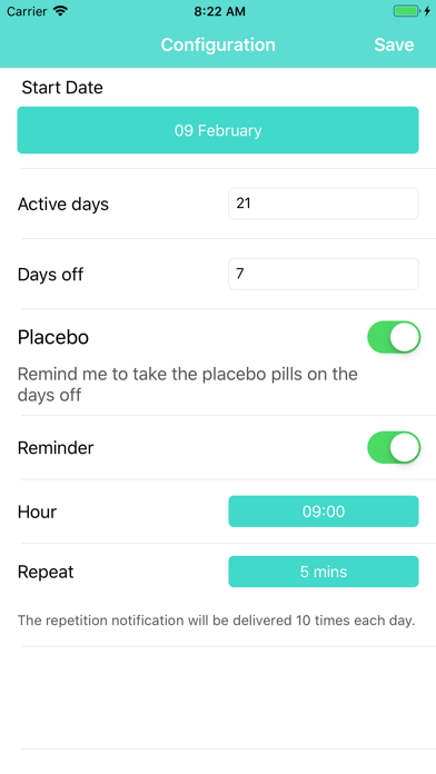 Birth Control Pill Reminder + Screenshot