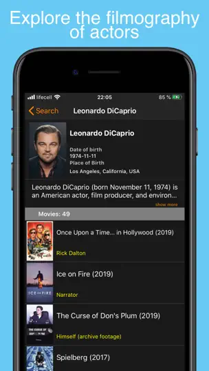 Capture d'écran de My Movies & TV Shows Watchlist sur iPhone 8