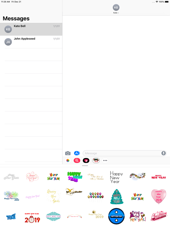 Happy New Year i-Stickers iPad screenshot
