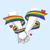 Pride Month Couple Stickers delete, cancel