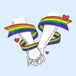 Pride Month Couple Stickers App Cancel