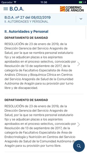 Boletín Oficial de Aragón-BOA screenshot 2