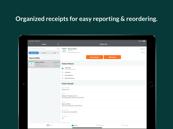 ezCater - Business Catering iPad screenshot 5 - Food & Drink app