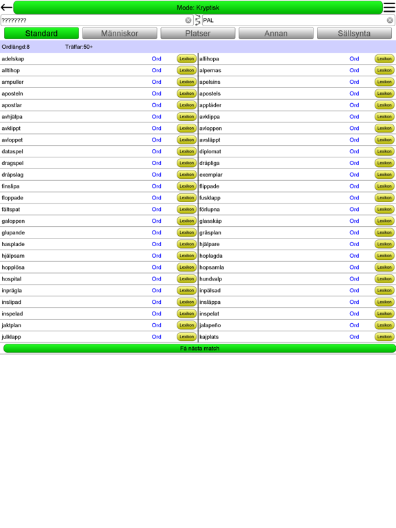 Korsordshjälp iPad screenshot 6