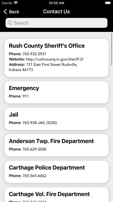 Rush County Sheriff's Office Screenshot