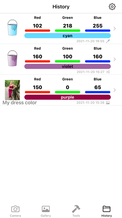 Colorimeter App Screenshot