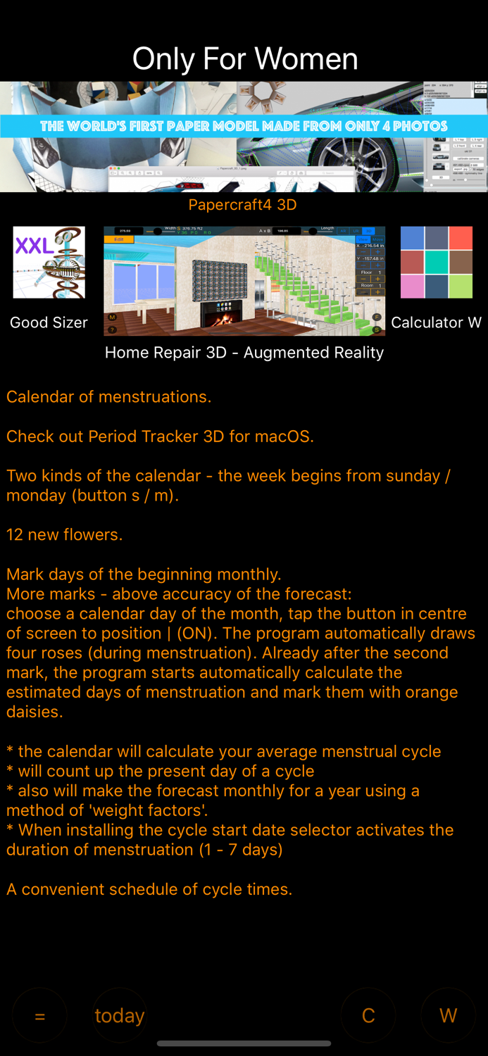 Only For Women - Calendar W