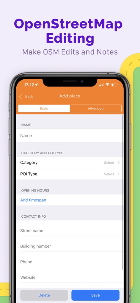 OsmAnd Maps Travel & Navigate - L'application permet aux utilisateurs de contribuer à OpenStreetMap en éditant les informations des lieux, telles que la catégorie et les coordonnées de contact, directement depuis l'interface.