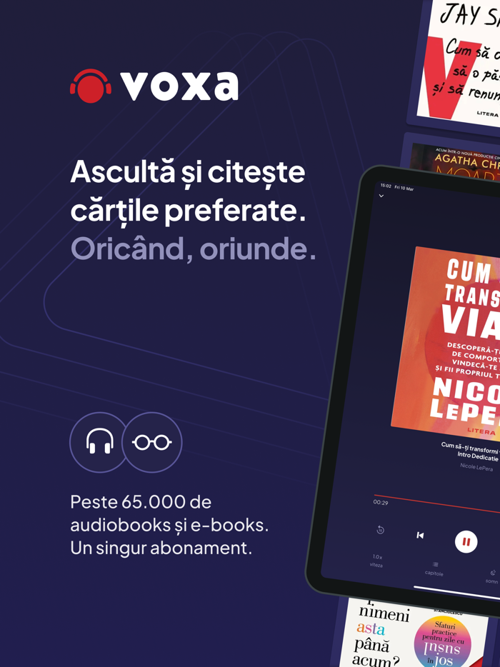 Voxa Audiobooks and E-books