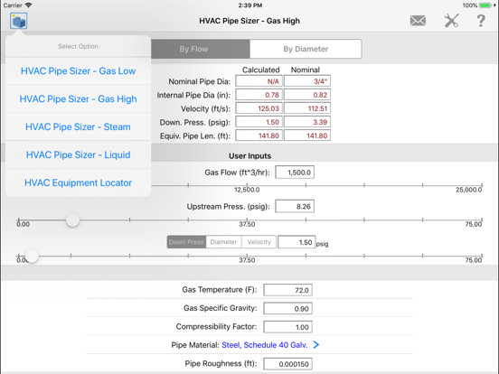 Screenshot #4 pour HVAC Pipe Sizer Plus