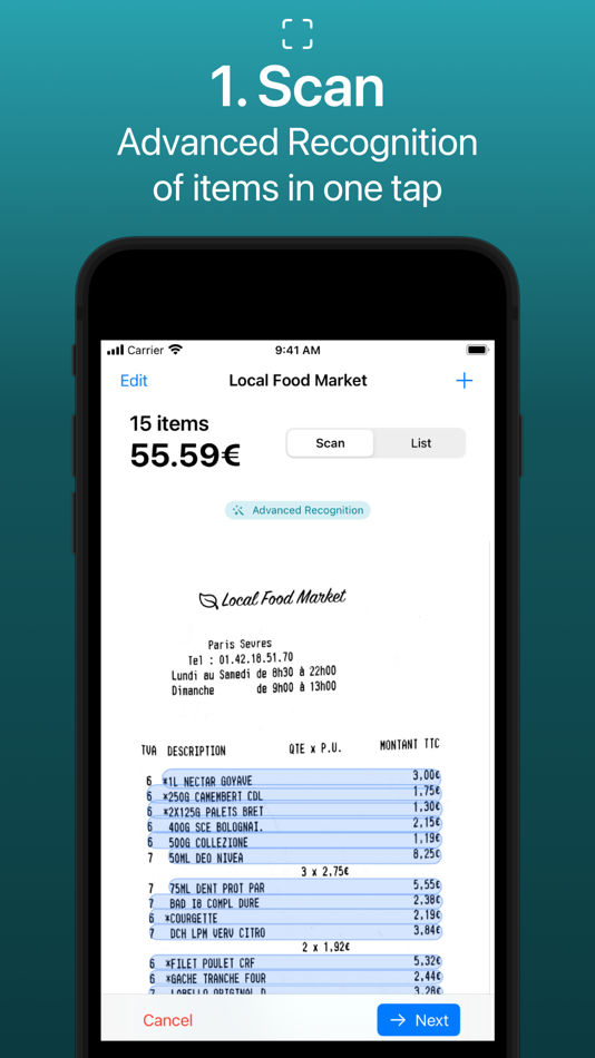 #2. Split! your receipts (iOS) 由: Hugo Queinnec