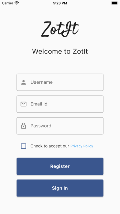 Zotit Screenshot 2 - AppWisp.com Zotit Screenshot 2 - AppWisp.com