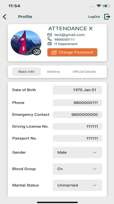 Attendance X Screenshot