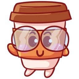 cute coffee cup mascot