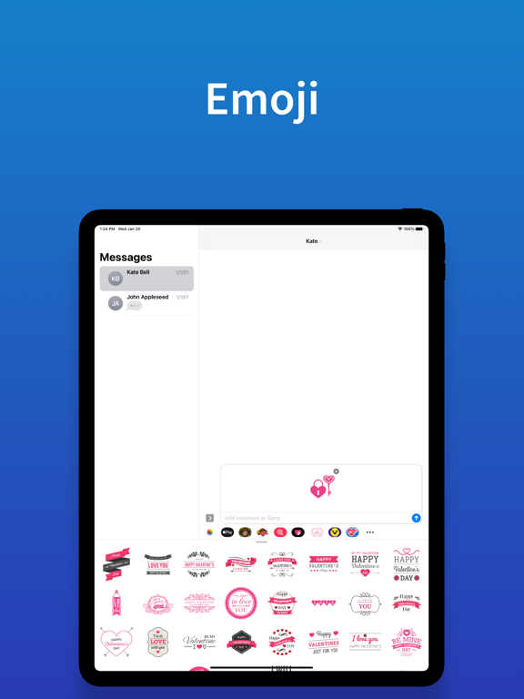 Screenshot #6 pour Valentines Day stickers emoji
