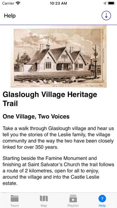 Glaslough audio trail Screenshot