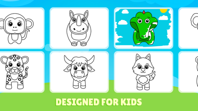 Colouring game kids toddlers iPhone screenshot