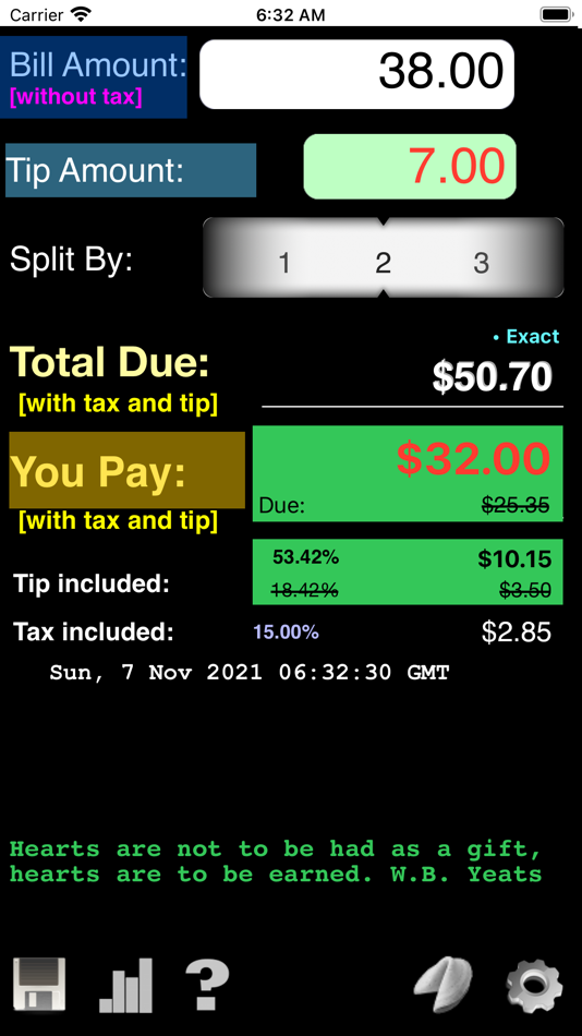 #3. Tip Calculator and Bill Report (iOS) 由: 伟 孙