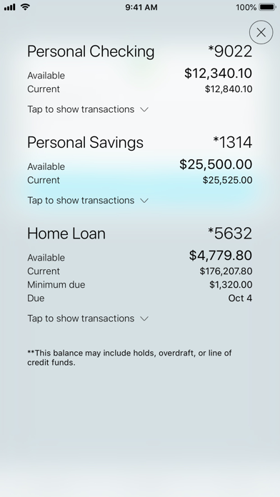 Black Hills FCU Mobile Banking Screenshot