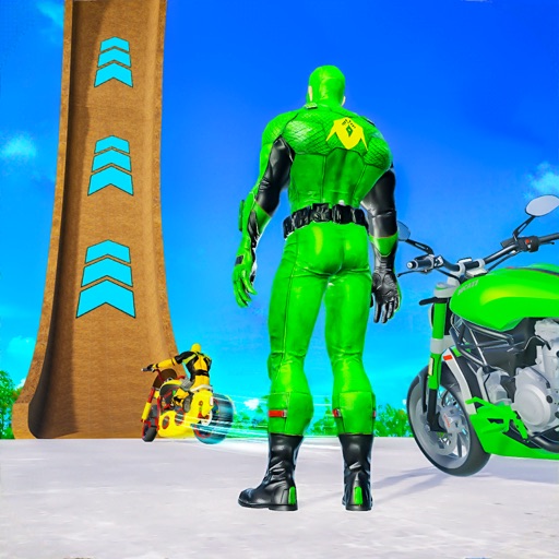 Superhero Bike Stunt Racing 3D