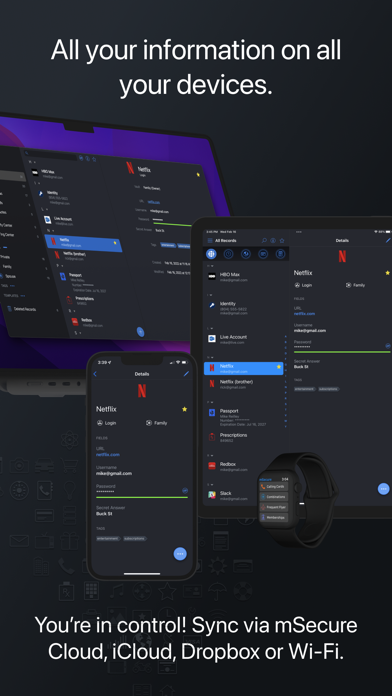 Password Manager - mSecure Screenshot