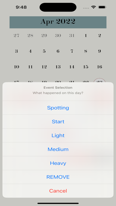 Just A Dot - Period Tracker Screenshot