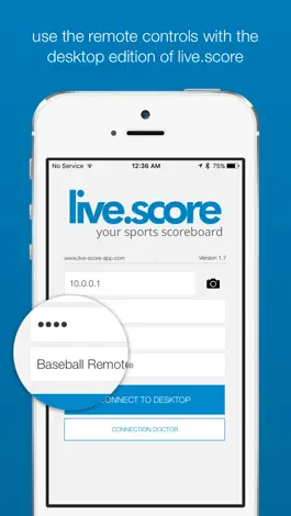 Game screenshot Live Score Remote apk