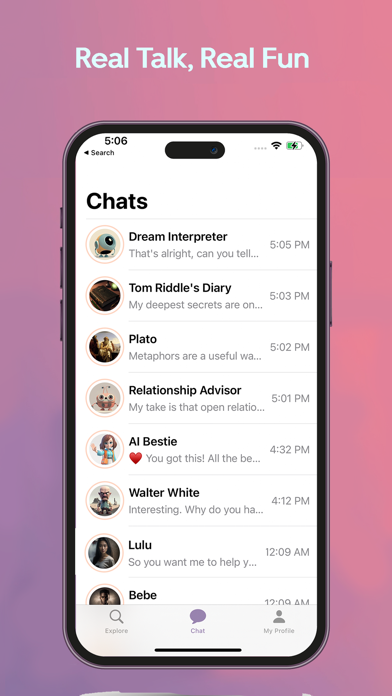 Lucy - AI Chat Room Screenshot