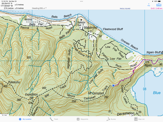 iHikeGPS NZ : LINZ Topo Maps iPad app afbeelding 6