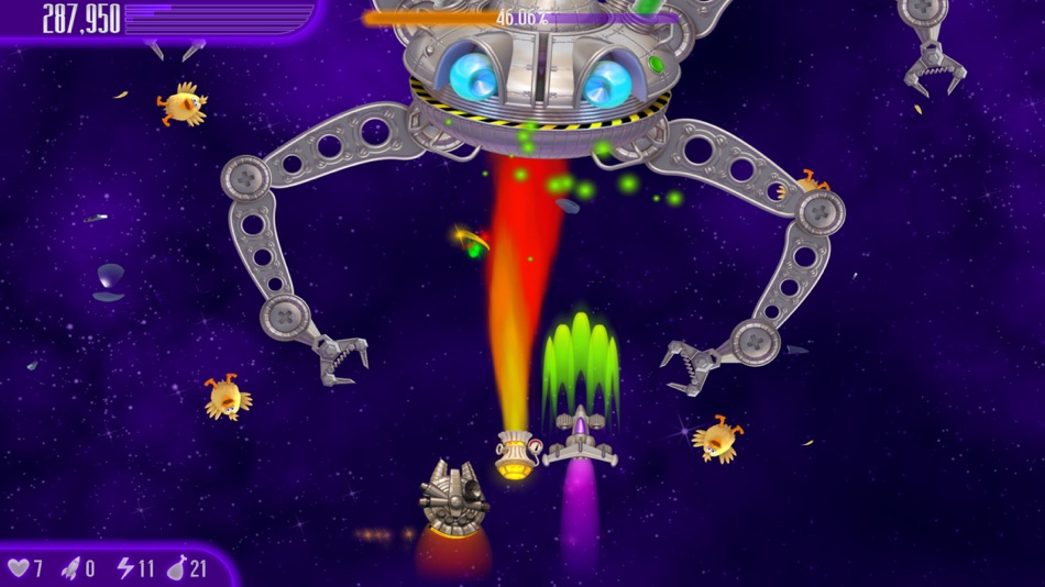 #4. Chicken Invaders 4 (iOS) 由: InterAction studios