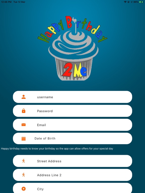 Happy Birthday 2 Me iPad screenshot 1 - Business app