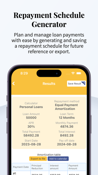 Bear Loan Calculator Screenshot