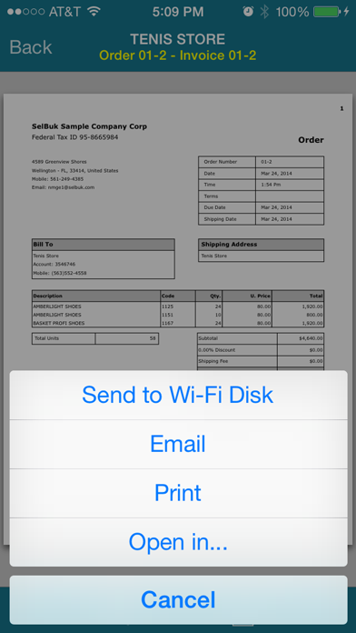 Invoice SelBuk iPhone Screenshot