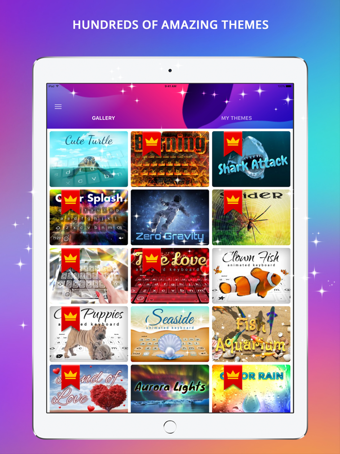 Fonts Keyboard with LED themes